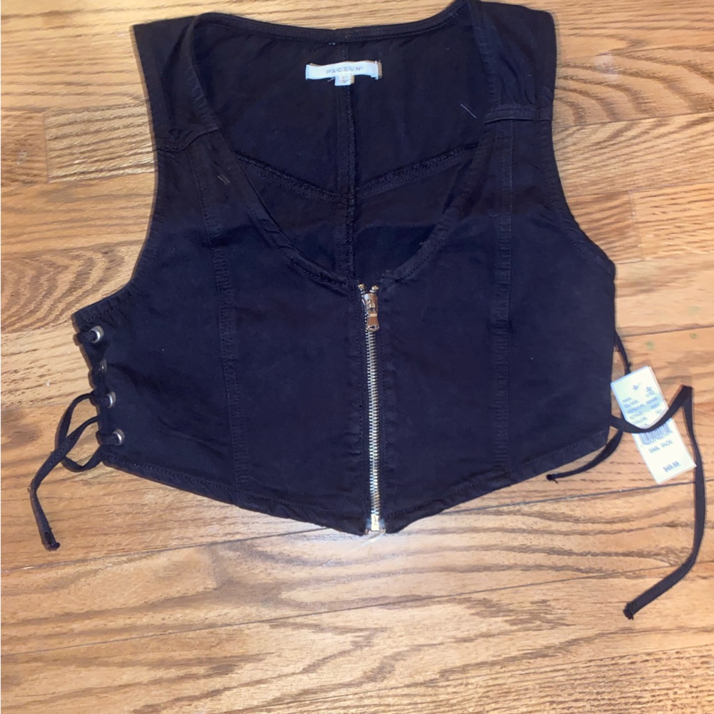 pacsun cropped zip up